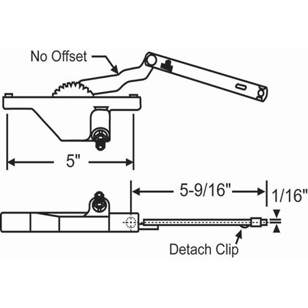 Strybuc Dyad Casement Operator Bronze 36-245-1